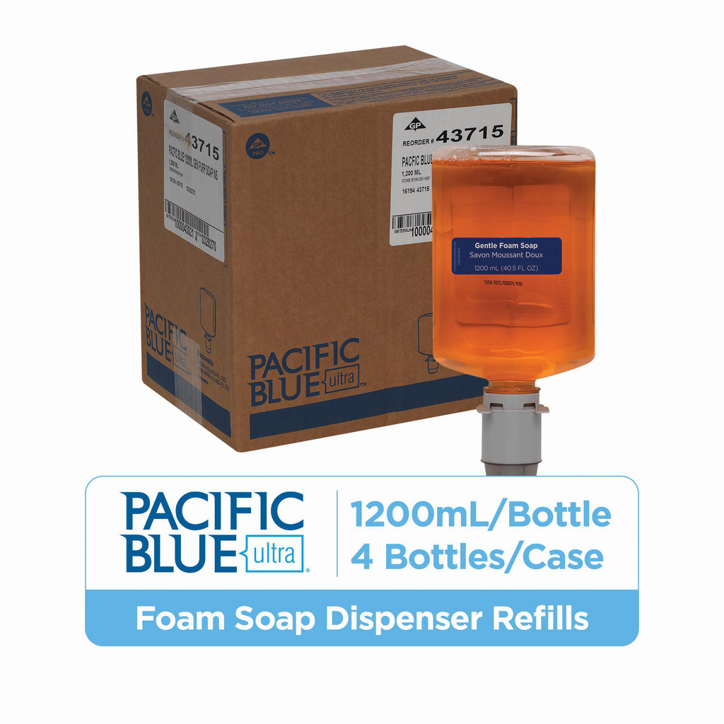 Georgia Pacific | Pacific Blue Ultra Pacific Blue Ultra Gentle Foam Hand Soap Refills For Manual Dispensers, Pacific Citrus - 4 Bottles/Case | Part