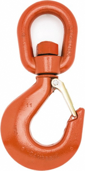#7 Hook, 5 Ton Capacity, Alloy Steel Swivel Hoist Hook - 9-17/32" Long x 5-1/32" Wide
