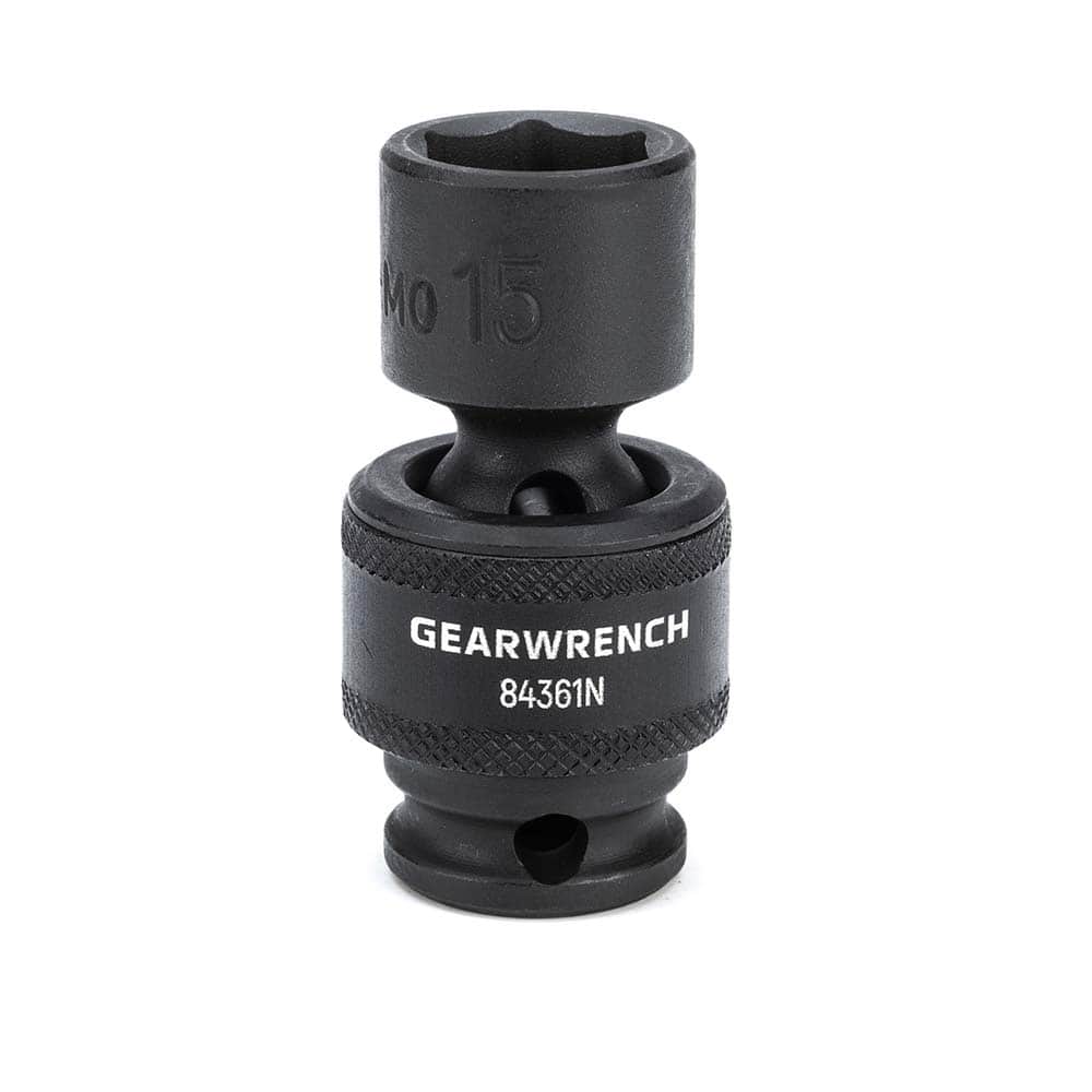 Gearwrench 84527N 1/2" Drive 6 Point 15mm Standard Impact Socket