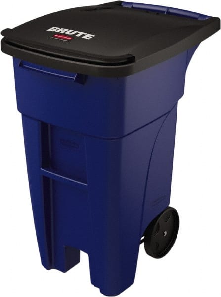 Rubbermaid 1971943 32 Gal Rectangle Blue Trash Can 