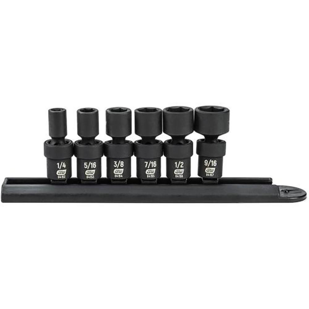 GEARWRENCH Impact Standard Universal Socket Set 6 Pc, 1/4" Drive, 1/