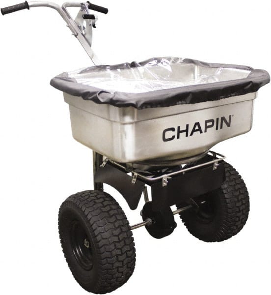 Chapin 82500B Walk Behind Landscape Spreader: 100 lb Capacity, Stainless Steel Hopper 