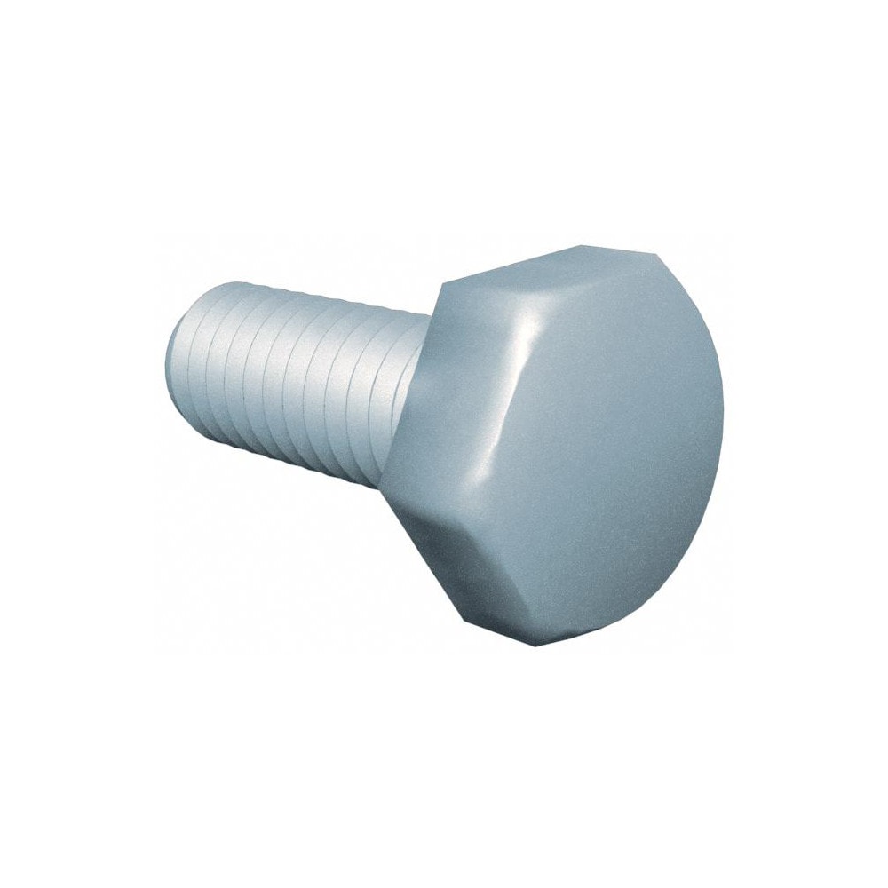Hex Head Cap Screw: 3/8-16 x 2", Grade 2 Steel, Zinc-Plated