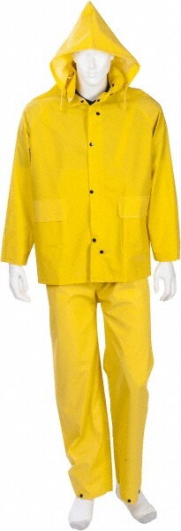 Suit with Bib Overalls: Size 4XL, Yellow, PVC