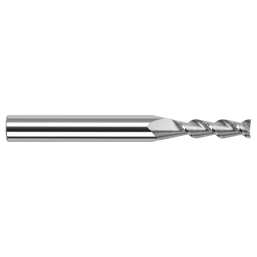 Harvey Tool 932093 Square End Mill: 3/32 Dia, 1/2 LOC, 1/8 Shank Dia, 2-1/2 OAL, 2 Flutes, Solid Carbide Image