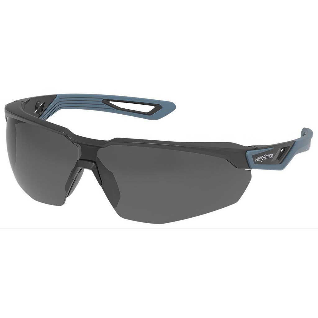 HexArmor® - Safety Glasses: Scratch Resistant, Polycarbonate, Gray