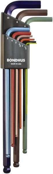 Bondhus 69699 9 Piece L-Key Ball End Hex Key Set 