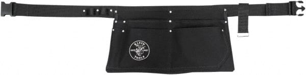 Tool Pouch: 6 Pockets, Canvas, Black