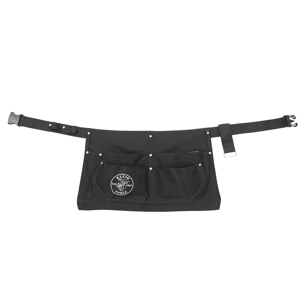 Tool Pouch: 6 Pockets, Canvas, Black