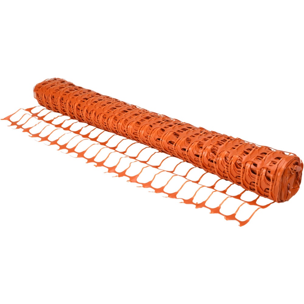 100' Long x 4' High, Orange Temporary Warning Barrier Fence