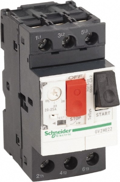 Schneider Electric - 25 Amp, 690 VAC at 50/60 Hz, 3 Pole, Bolt On, Clip ...