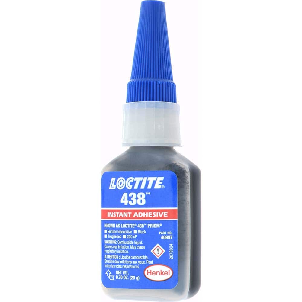 Prism Adhesive Glue: 20 G Bottle, Black - 438 Prisim Blk 20 Gram Loctite Cyanoacrylate Adh | Part #840073
