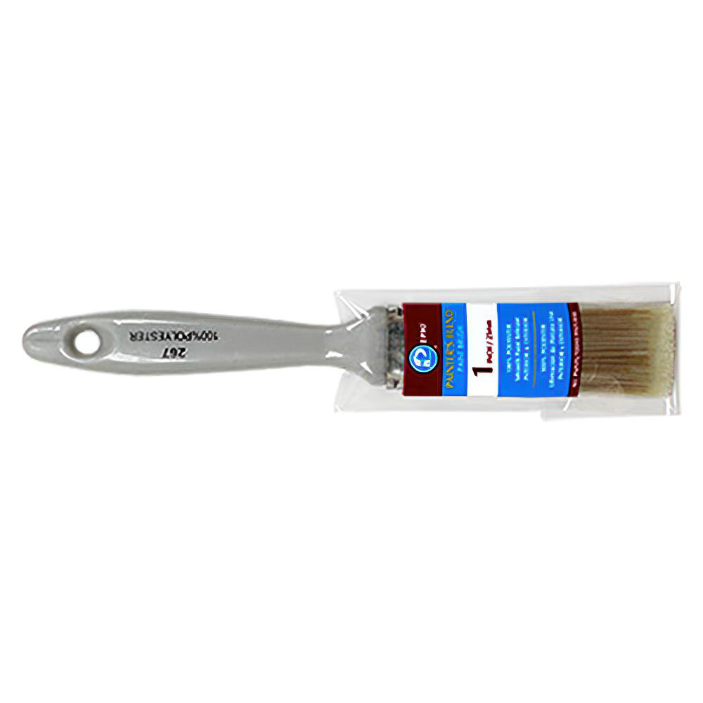 Paint Brush: 1-1/2" Wide, Synthetic, Synthetic Bristle