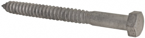 3/4" Screw, 8" Length Under Head, Steel, Hex Head Lag Screw