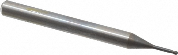 OSG 3111060 Ball End Mill: 0.0394" Dia, 0.0315" LOC, 2 Flute, Solid Carbide Image