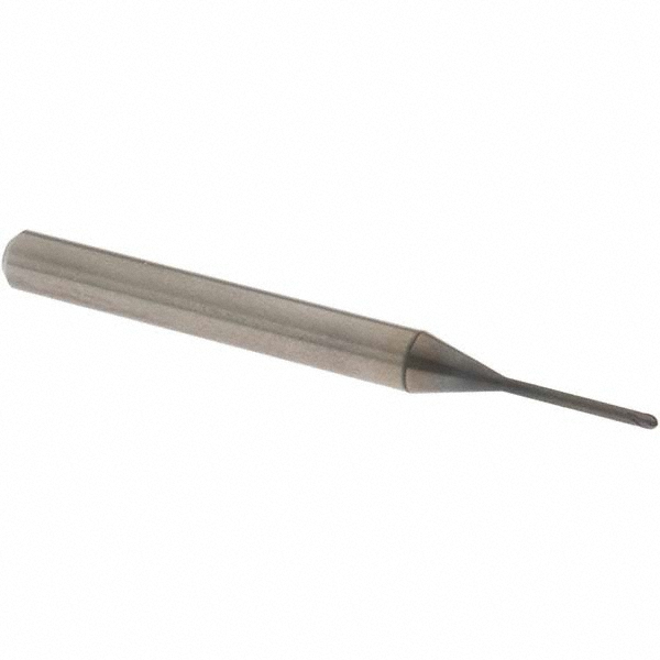OSG 3111100 Ball End Mill: 0.0394" Dia, 0.0315" LOC, 2 Flute, Solid Carbide Image