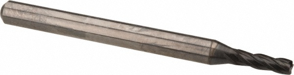 OSG 36700211 Corner Radius End Mill: 0.0781" Dia, 1/4" LOC, 0.01" Radius, 4 Flutes, Solid Carbide Image
