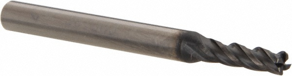 OSG 36700311 Corner Radius End Mill: 0.0938" Dia, 3/8" LOC, 0.01" Radius, 4 Flutes, Solid Carbide Image