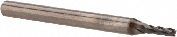 OSG 36040111 Square End Mill: 1/16 Dia, 3/16 LOC, 1/8 Shank Dia, 1-1/2 OAL, 4 Flutes, Solid Carbide Image