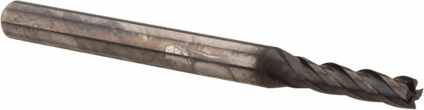 OSG 36040311 Square End Mill: 3/32 Dia, 3/8 LOC, 1/8 Shank Dia, 1-1/2 OAL, 4 Flutes, Solid Carbide Image