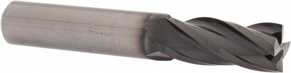 OSG 36041311 Square End Mill: 7/16 Dia, 1 LOC, 7/16 Shank Dia, 2-3/4 OAL, 4 Flutes, Solid Carbide Image