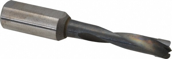 Spiral Router Bit: 6 mm Dia, 30 mm LOC, 10 mm Shank Dia, Upcut