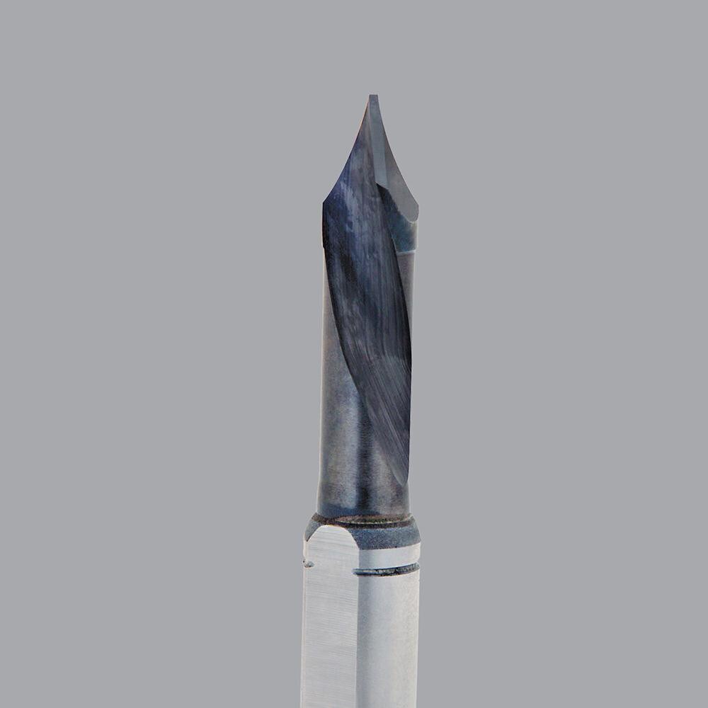 Spiral Router Bit: 3 mm Dia, 30 mm LOC, 10 mm Shank Dia, Upcut