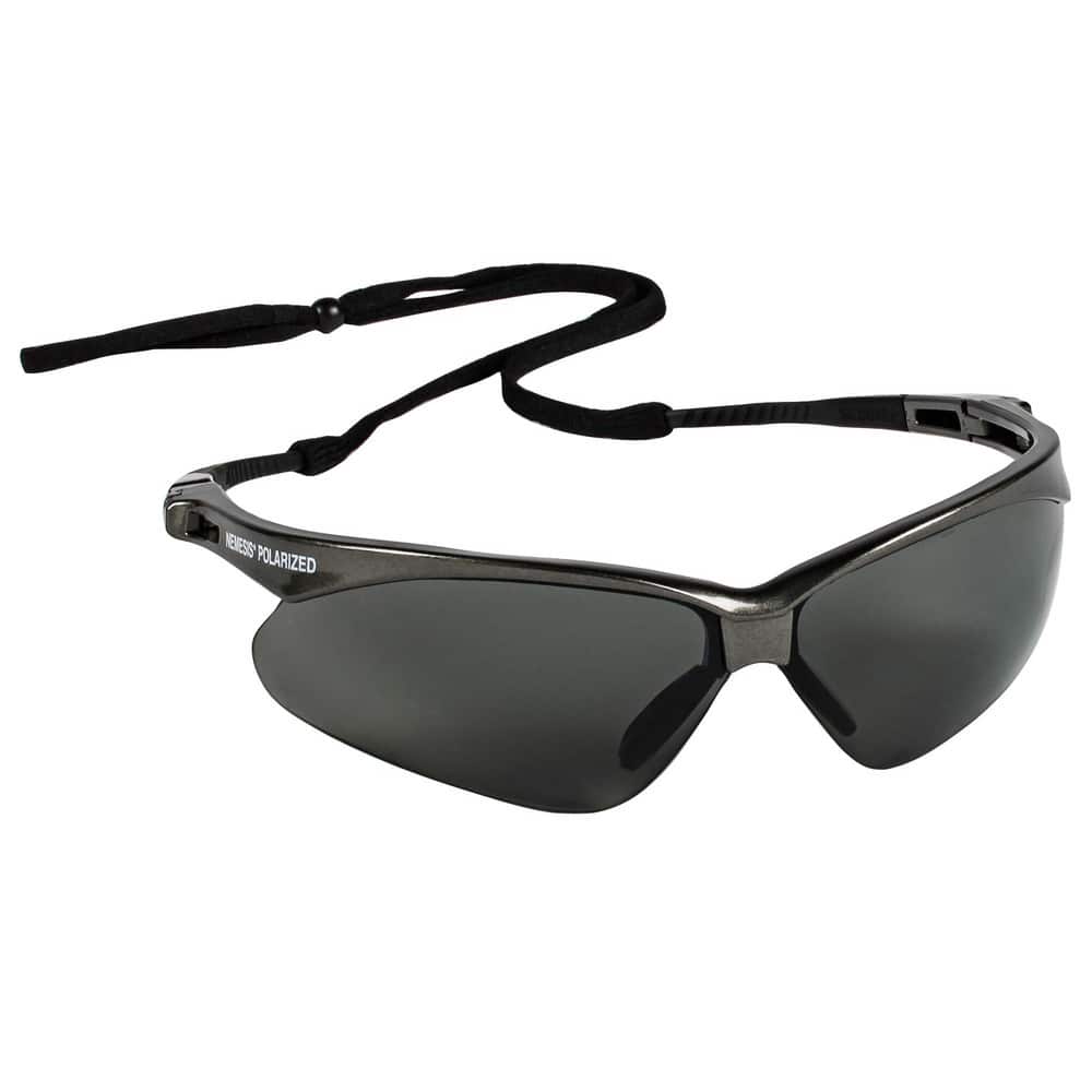 Safety Glass: Scratch-Resistant, Polycarbonate, Smoke Lenses, Full-Framed, UV Protection