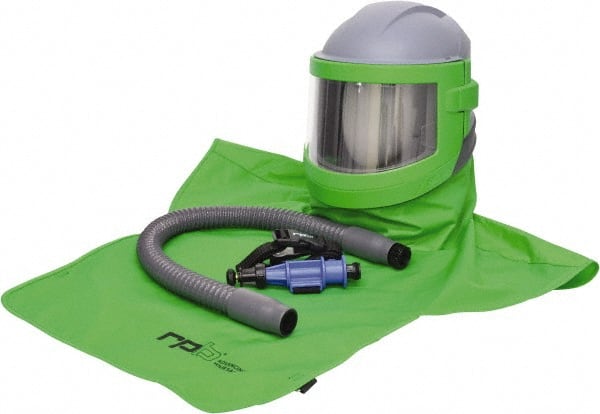 RPB NV3-703-50 Supplied Air (SAR) Blasting Kits; Pump Compatibility: Compressed Air ; Helmet Window Type: Rectangular Window ; Helmet Window Shape: Rectangular ; Breathing Tube Type: Cooling Tube ; Clothing Type: Nylon Cape ; Supply Hose Type: Not Included 