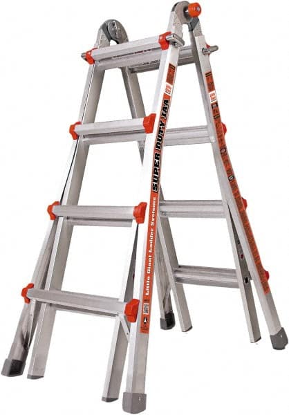 14-Step Ladder: Aluminum, Type IAA, 15' OAH