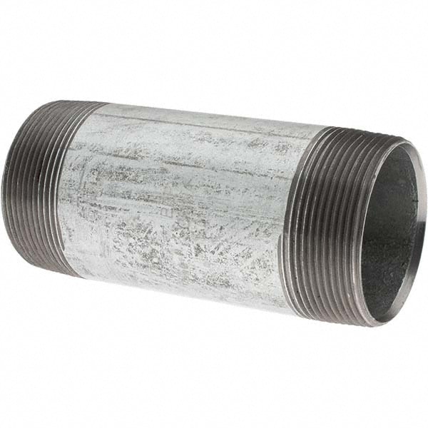 Galvanized Pipe Nipple: 2", 5" Long, Schedule 40, Steel