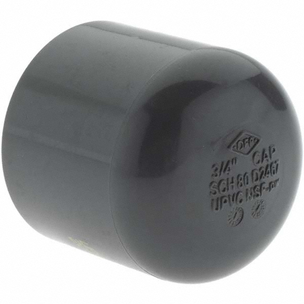Value Collection 3/4" PVC Plastic Pipe End Cap 51241099 MSC Industrial Supply