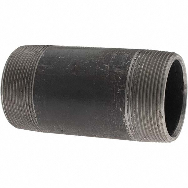 Black Pipe Nipple: 2" Dia x 4-1/2" Long, Schedule 80