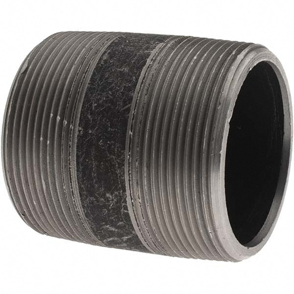 Black Pipe Nipple: 2" Dia x 2-1/2" Long, Schedule 80