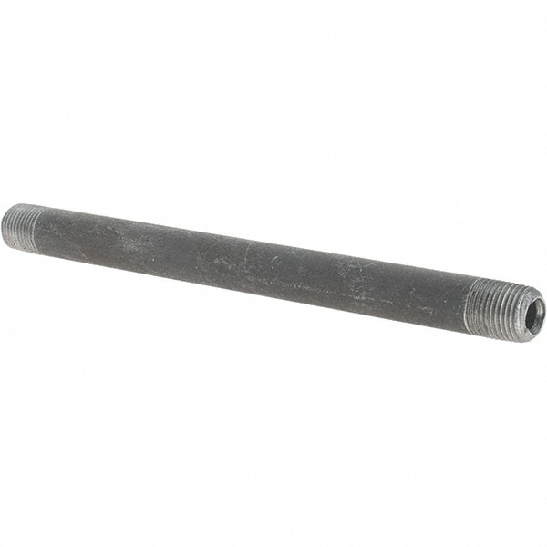 Black Pipe Nipple: 1/8" Dia x 5" Long, Schedule 80