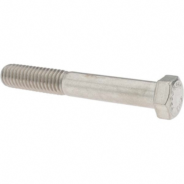 Hex Head Cap Screw: 7/16-14 x 3", Grade 316 Stainless Steel, Uncoated