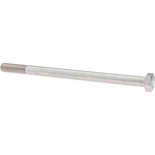 Hex Head Cap Screw: 5/16-18 x 5", Grade 316 Stainless Steel, Uncoated