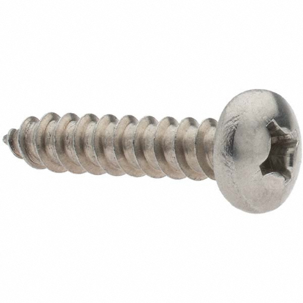 Sheet Metal Screw: 1/4, Pan Head, Phillips