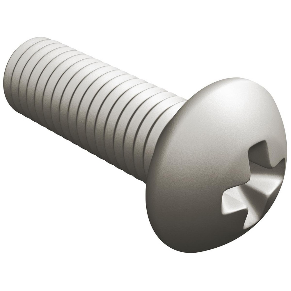Machine Screw: #10-32 x 1/4" Length Under Head, Round Head, Phillips