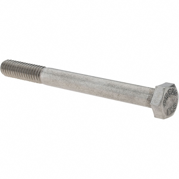 Hex Head Cap Screw: 5/16-18 x 3-1/4", Grade 18-8 Stainless Steel, Uncoated