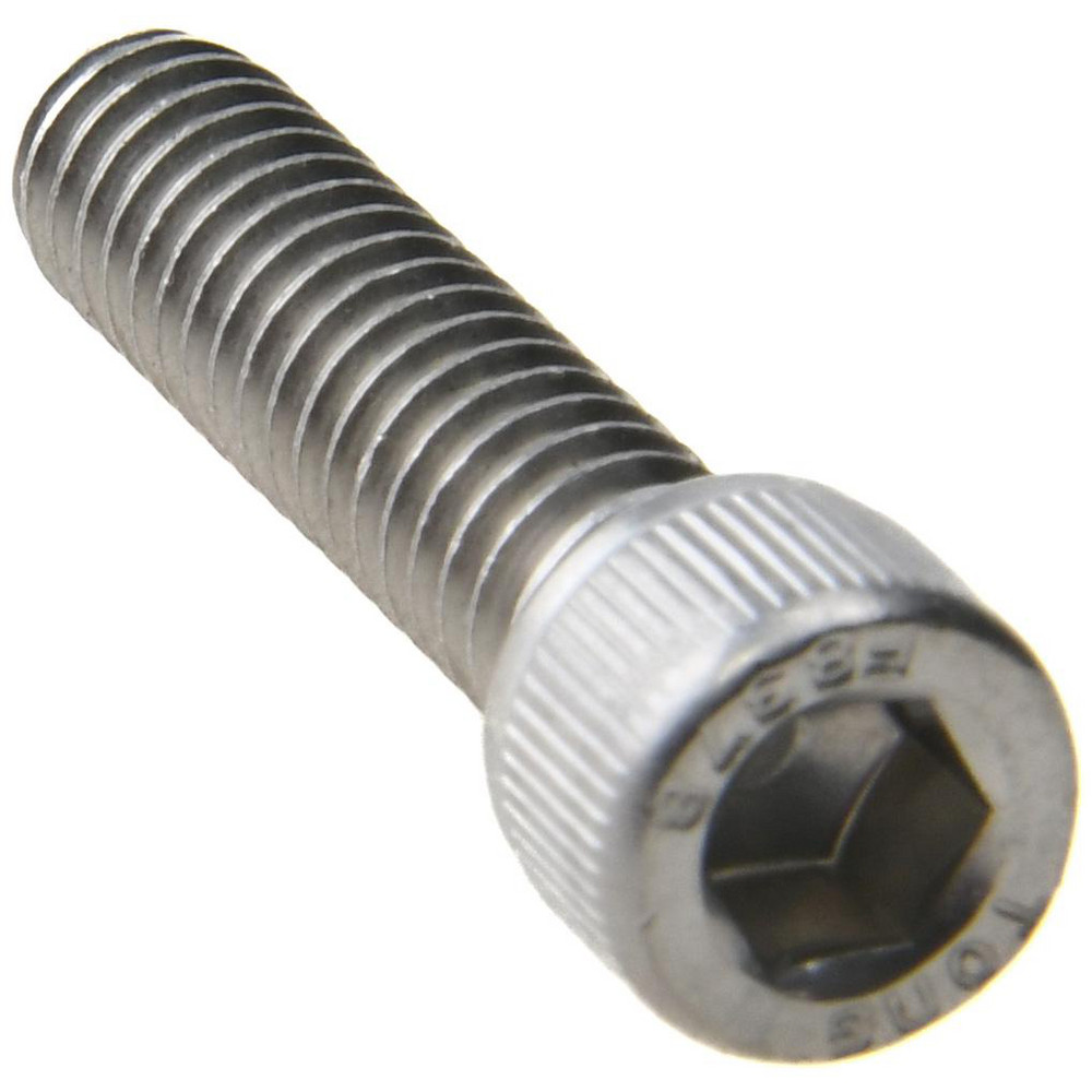Hex Socket Cap Screw: 1/4-20, 1" Length Under Head, 18-8 Stainless Steel