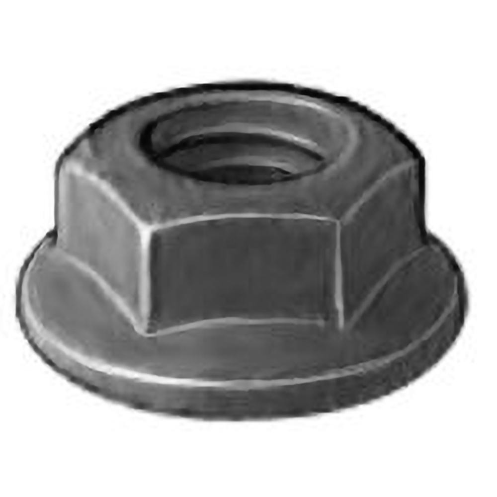 M6x1.00, 14.2mm Flange Dia, 6mm High, 10mm Across Flats, Flange Nut - Grade Grade 9 Steel, Black Finish