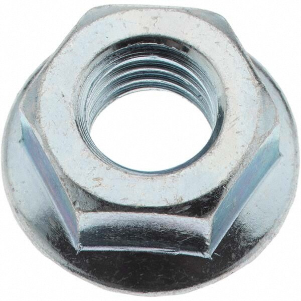 7/16-14, 15/16" Flange Diam, Serrated Flange Nut
