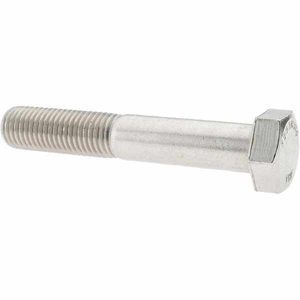 Hex Head Cap Screw: 1-8 x 6", Grade 316 Stainless Steel, Uncoated