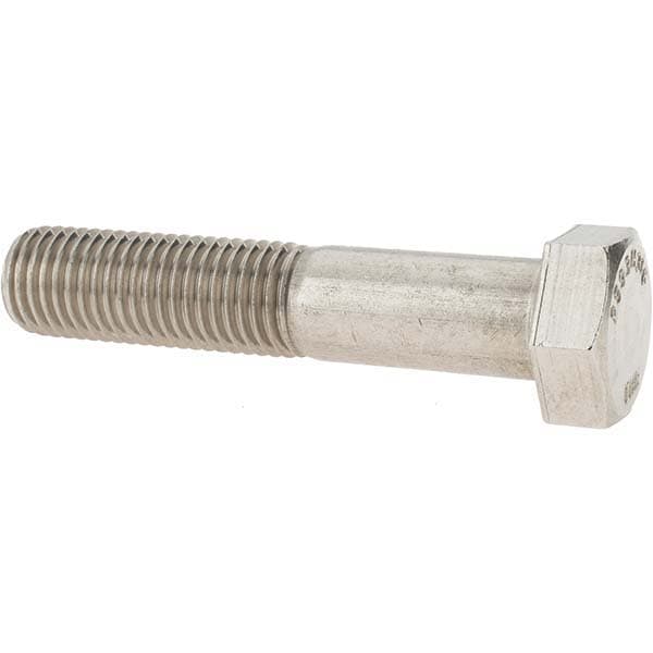 Hex Head Cap Screw: 1-8 x 5", Grade 316 Stainless Steel, Uncoated