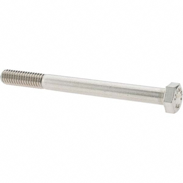 Hex Head Cap Screw: 5/16-18 x 3-1/2", Grade 316 Stainless Steel, Uncoated
