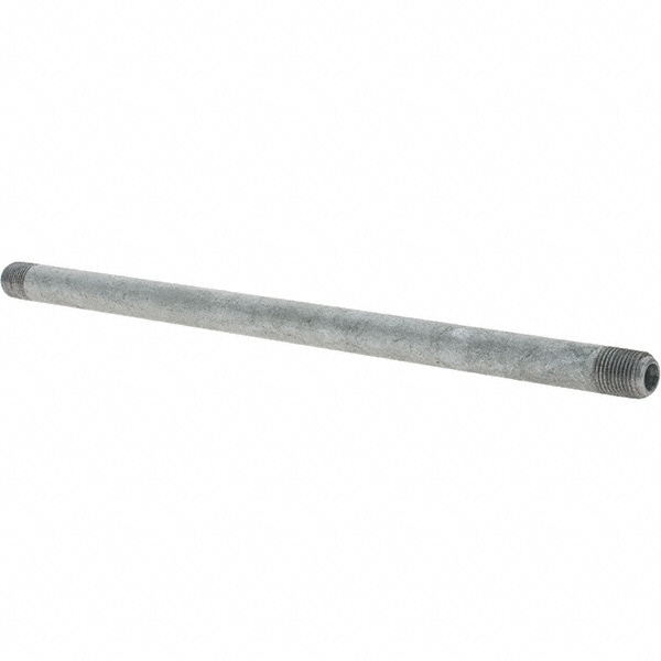 Galvanized Pipe Nipple: 8" Long, Schedule 40
