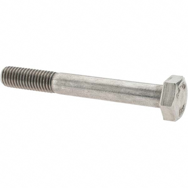 Hex Head Cap Screw: M10 x 1.50 x 80 mm, Grade 18-8 & Austenitic Grade A2 Stainless Steel, Uncoated