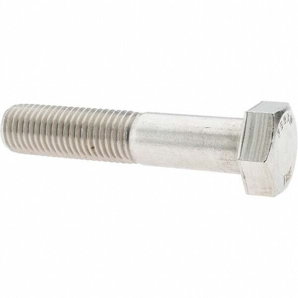 Hex Head Cap Screw: 1-8 x 5", Grade 18-8 Stainless Steel