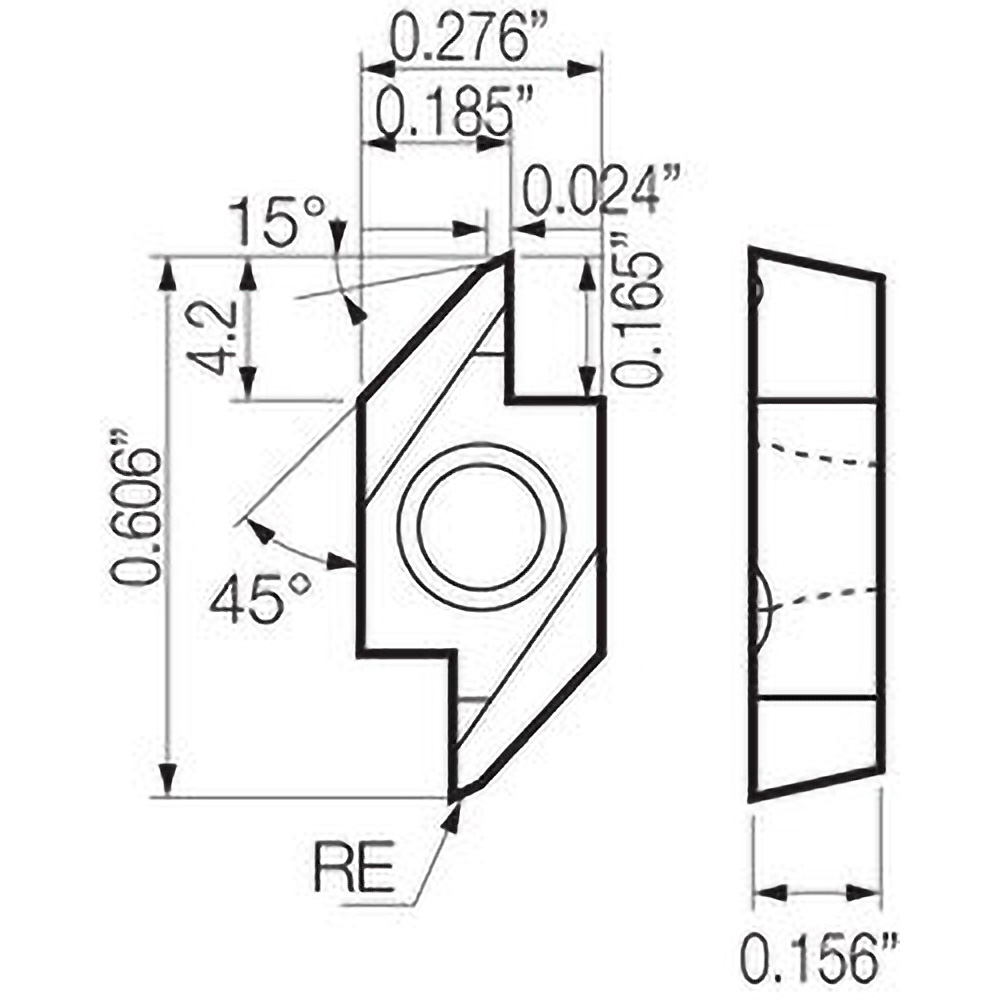 Kyocera Turning Insert ABW15R4015 KW10, Carbide MSC Industrial
